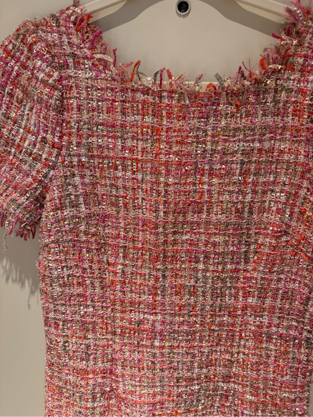 Vici Pink Multi-Color Tweed Mini Dress - Picture 3 of 7